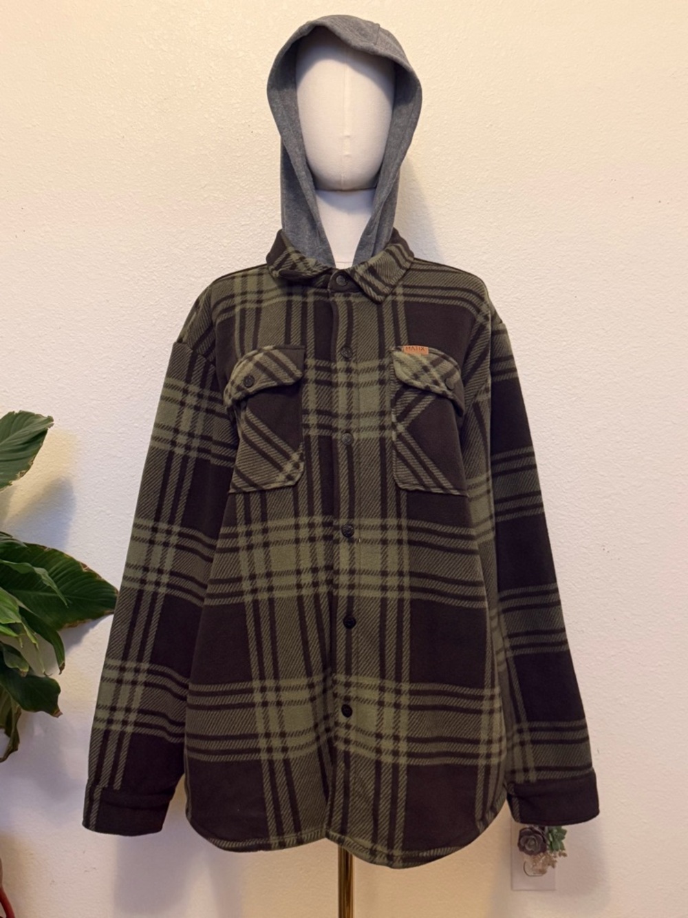 Matix Green and Brown Logo Patch Jacket Label